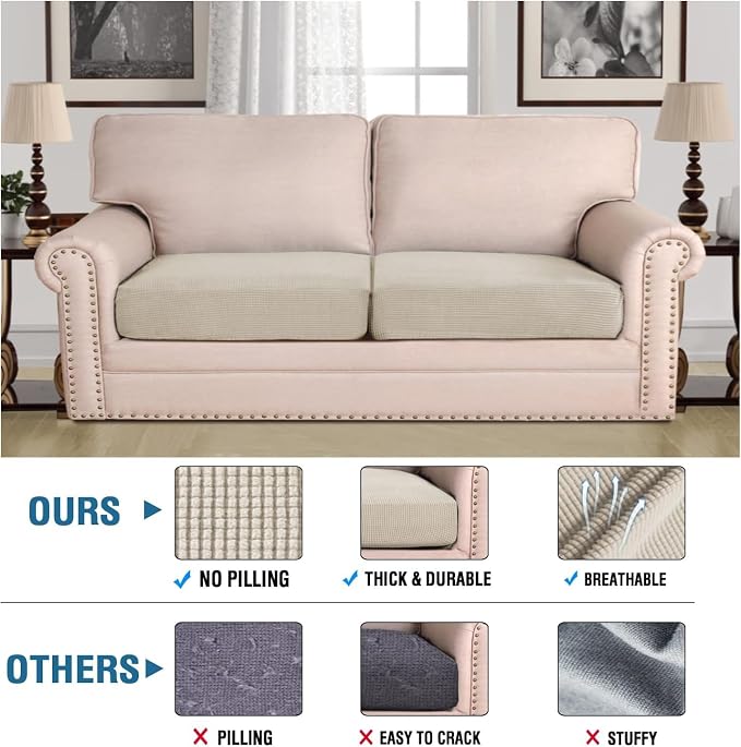 H.VERSAILTEX Super Stretch Individual Seat, Sofa Covers Couch, cushion covers - Image 2
