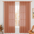 LAMIT Terracotta 72 inch Linen Curtains by LAMIT