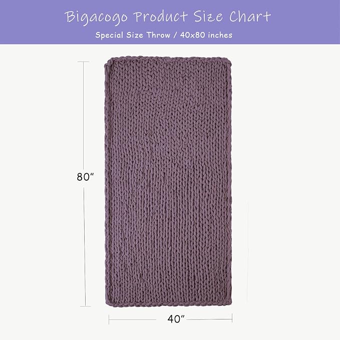 Bigacogo Chunky Knit Throw Blanket - Image 2