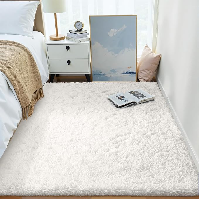 OLANLY Area Rugs for Living Room Bedroom, Machine Washable 4x5.9 ft Soft Fluffy - Image 3