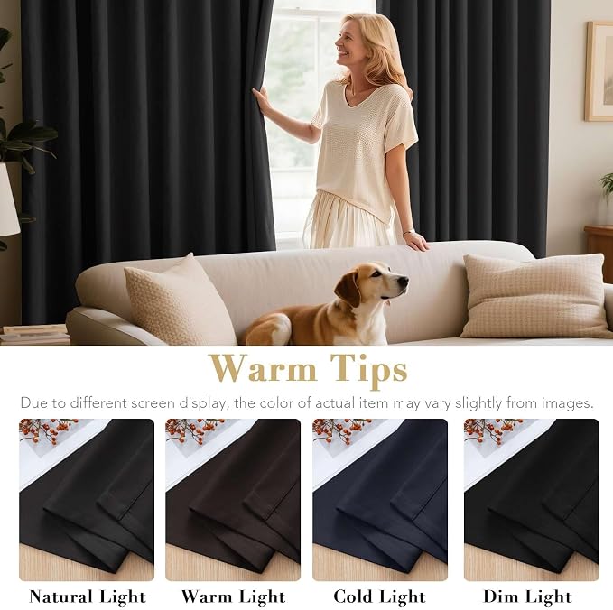 H.VERSAILTEX Thermal Insulated Blackout Curtains Window Panel Drapes - Image 6
