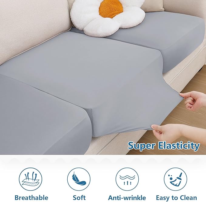 hyha Milk Silk Couch Cushion Covers - Image 5