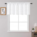 OWENIE White Valances for Windows 1 Pcs 22 Inch Length, Light Filtering by OWENIE