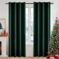 MIULEE Christmas Dark Green Blackout Curtains by MIULEE