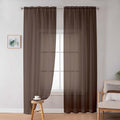 OWENIE Sheer Curtains 72 Inches Long 2 Panels Set, Light Filtering Sheer by OWENIE