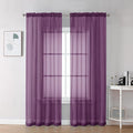 Chyhomenyc Plum Sheer Curtains 78 Inches Long 2 Panels Set by Chyhomenyc