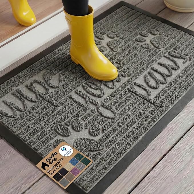 GORILLA GRIP 100% Waterproof All-Season WeatherMAX Doormat US Designed Natural by GorillaGrip
