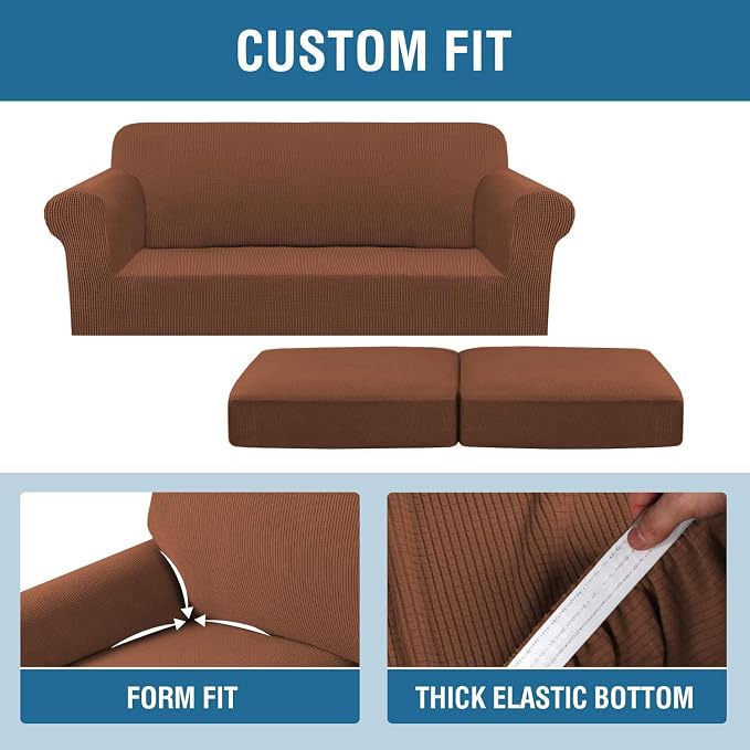 H.VERSAILTEX 3 Piece Stretch Sofa Covers - Image 4