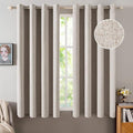 MIULEE Blackout Curtains for Bedroom Linen Texture Solid Thermal Insulated by MIULEE