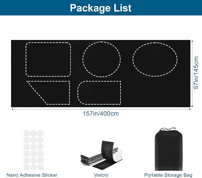 100% Blackout Curtains for Bedroom, Portable DIY Window Blinds, No Drill Window - Image 5