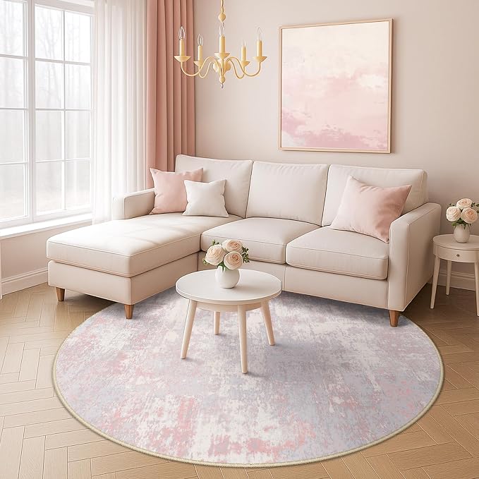 Washable Area Rugs 8ft Non-Slip Modern Abstract Soft - Image 2
