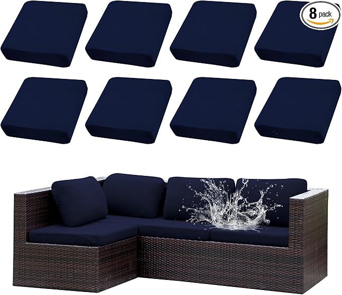 Outdoor Cushion Covers Set, Replacement by SUKAIKEQA
