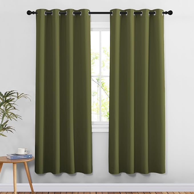 NICETOWN Olive Room Darkening Doorway Curtains 78 inches Long, Grommet Light by NICETOWN
