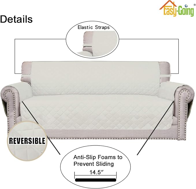 Easy-Going Sofa Slipcover Reversible Loveseat Sofa Cover Couch Cover - Image 3