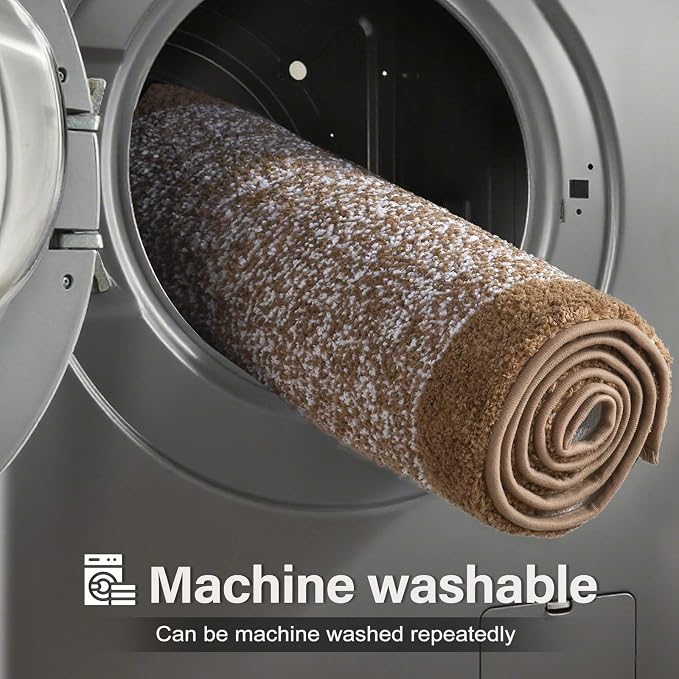 36x24 Large Bathroom Rugs Washable Non Slip, Coffee Bath Mat - Image 9