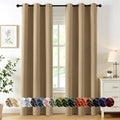 MIULEE Taupe Brown Blackout Curtains by MIULEE