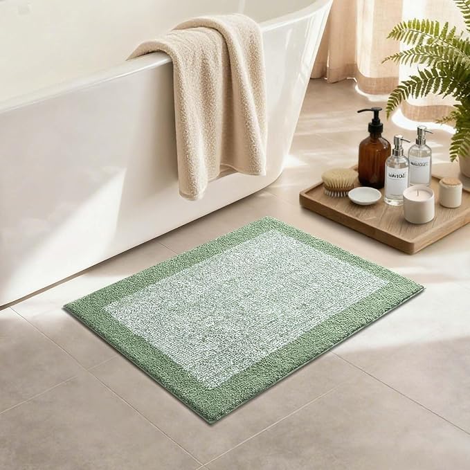 Bathroom Rugs 24x17 Non Slip Washable, Soft Absorbent Quick Dry Mats - Image 3