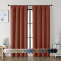Simplebrand Ava Terracotta Blackout Curtains by Simplebrand