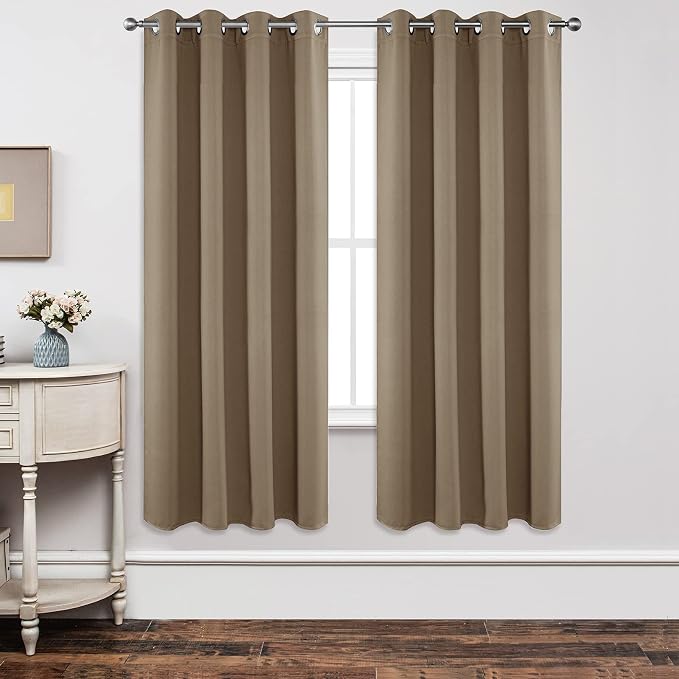 Joydeco Blackout Curtains 72 Inch Length 2 Panels Set, Thermal Insulated Long by JOYDECO