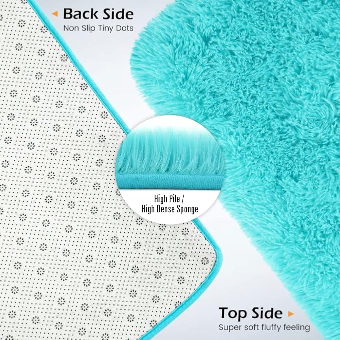 Amearea Premium Soft Area Rug 4x5.3 Feet, Fluffy Carpet - Image 6