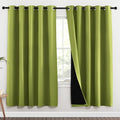 NICETOWN 100% Blackout Window Curtain Panels, Fresh Green, 2 Pieces, 62-inch by NICETOWN