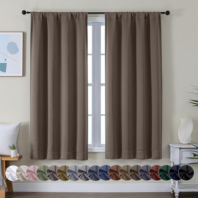 Simplebrand Ava Brown Blackout Curtains by Simplebrand