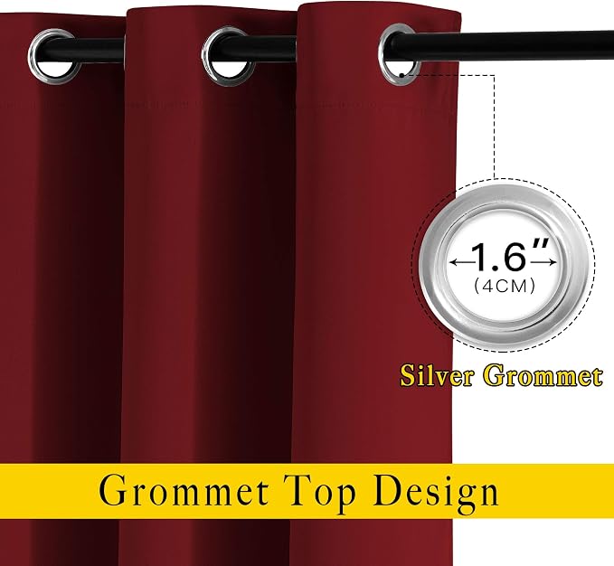 NICETOWN Blackout Curtain Panels Grommet - Image 2