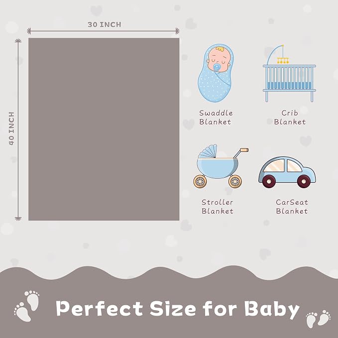 Yurhap Fleece Baby Blanket Heart Checkered, Ultra Soft Cozy Baby Blankets - Image 6
