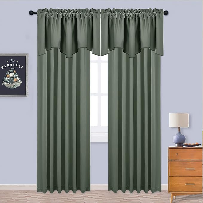 NICETOWN Blackout Scalloped Valances - Image 5