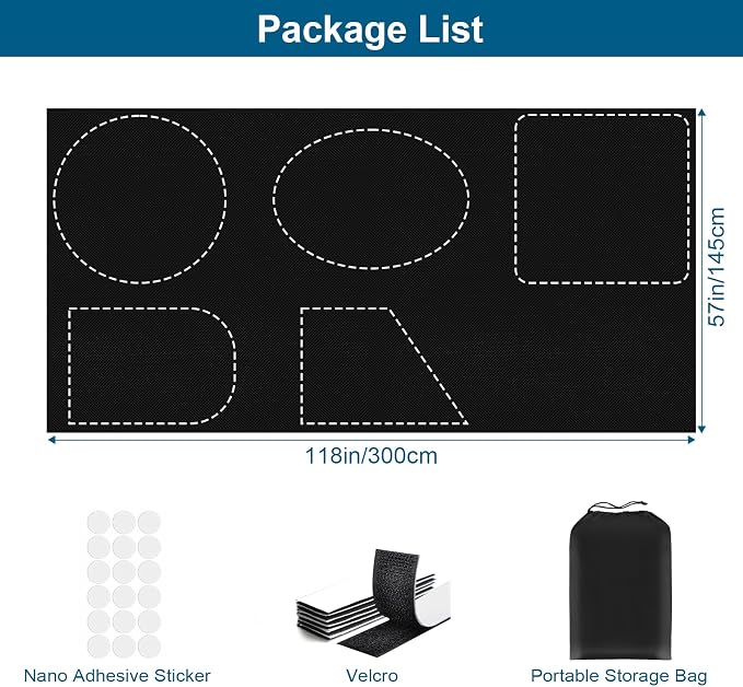 100% Blackout Curtains for Bedroom, Portable DIY Window Blinds, No Drill Window - Image 5