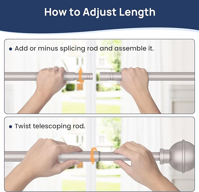 ENJOYBASICS No Drill Curtain Rods - Image 5