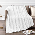 BEDELITE Fleece Blanket Twin Size – 3D Ribbed Jacquard Soft and Warm Decorative by BEDELITE