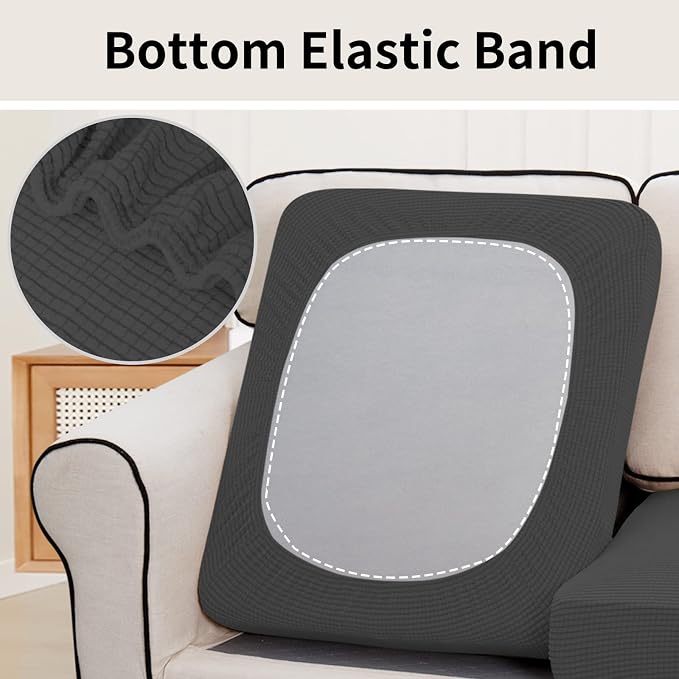 Easy-Going Stretch Individual Loveseat Couch Cushion Cover Sofa Cushion - Image 4