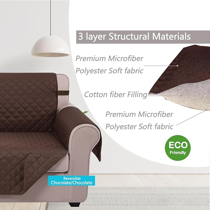 U-NICE HOME Large Sofa Cover Reversible Couch Cover - Image 4