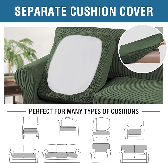 H.VERSAILTEX 4 Piece Stretch Sofa Covers - Image 5