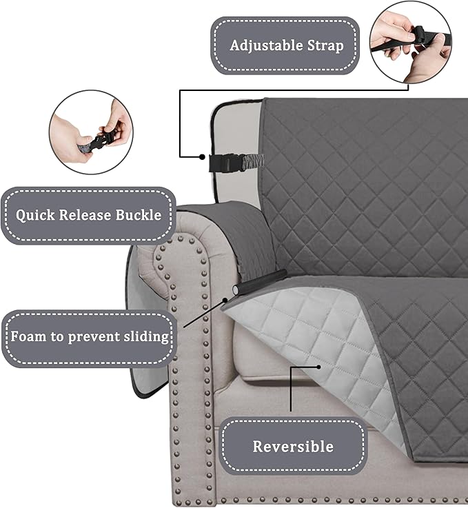 Easy-Going Reversible Chair Cover Washable Sofa Cover - Image 3