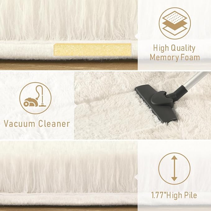LOCHAS Ultra Soft Indoor Modern Area Rugs 2x8, Fluffy Living Room Carpets - Image 6