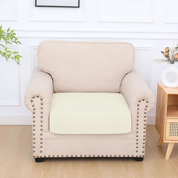 hyha Milk Silk Couch Cushion Covers, Soft Magic Sofa Covers Washable - Image 7
