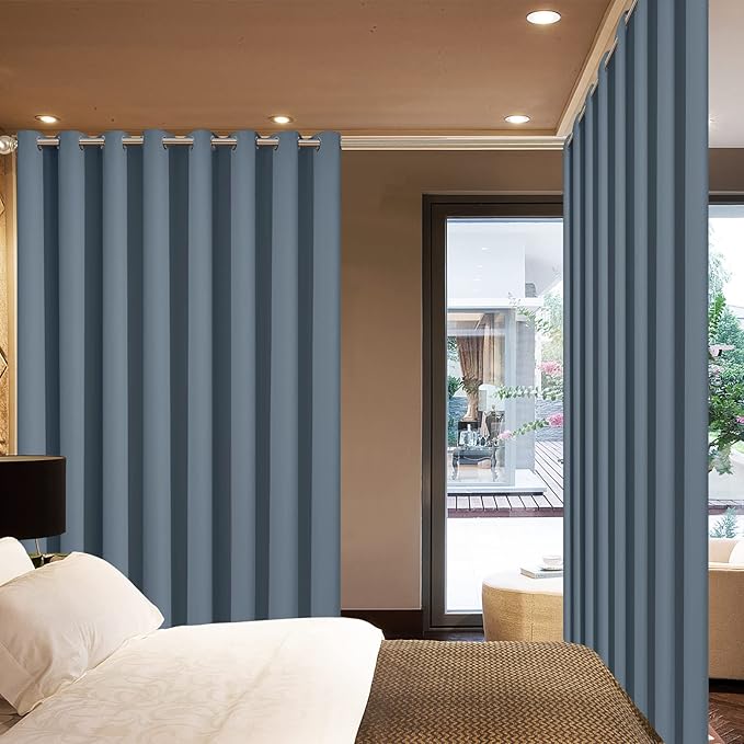Yakamok Wide Thermal Blackout Patio Door Curtain Panel, Sliding Door Insulated - Image 3