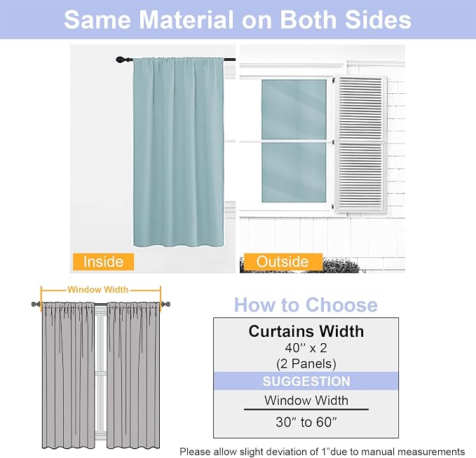 Simplebrand Ava Aqua Blackout Curtains - Image 8