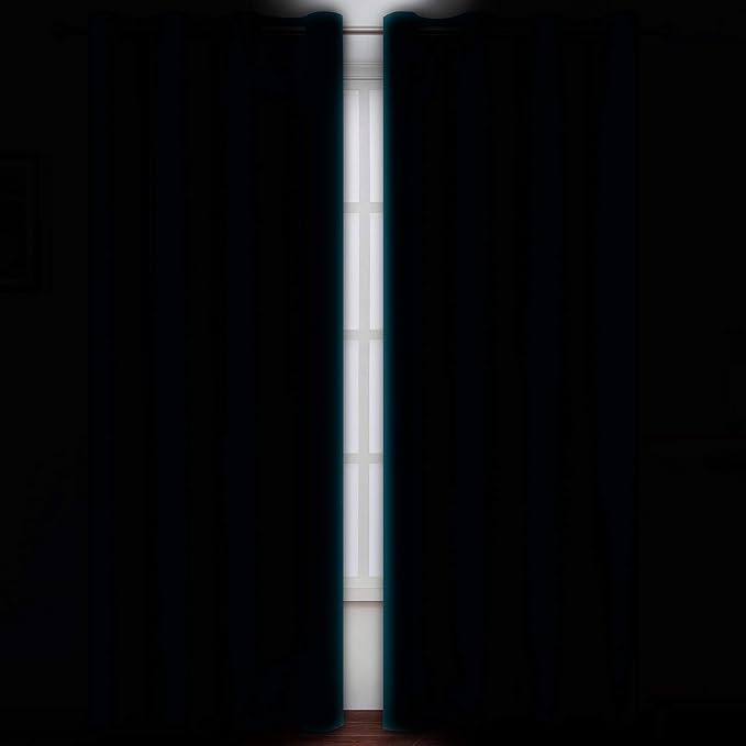 LEMOMO Teal/Turquoise Kids Blackout Curtains - Image 3