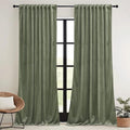 RYB HOME Sage Green Velvet Curtains by RYBHOME
