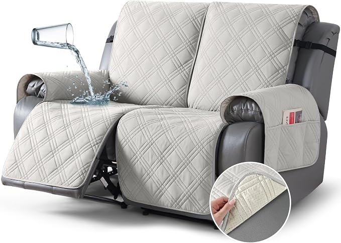 TAOCOCO 100% Waterproof Oversized Loveseat Recliner Cover, Non Slip Split Couch by TAOCOCO