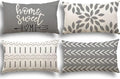 YCOLL Lumbar Pillow Covers 12x20 Set of 4, Modern Sofa Throw Pillow Cover by PillowCoversExpert