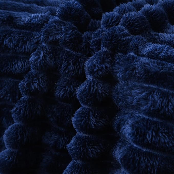 Navy Blue Fleece Throw Blanket 60”×80” - Image 6