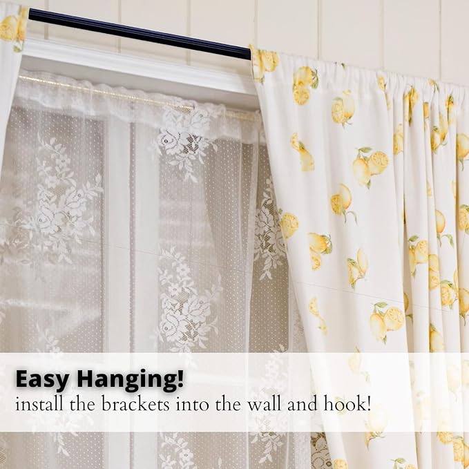 Yafa Home Fashion Heavy Duty Single Standard Adjustable Curtain Rod Hardware - Image 6