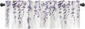 Watercolor Purple Leaves Window Valance by debraleye