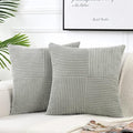 Fancy Homi 2 Packs Grey Euro Decorative Throw Pillow Covers 26x26 Inch by Fancy+Homi