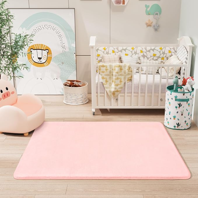 Amearea Modern Washable Runner Rugs, 2x4 Feet Pink Bedroom Runner Rug, Small - Image 6