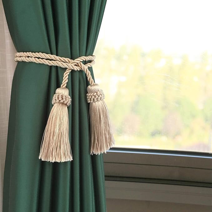 Fenghuangwu Curtain Tiebacks Handmade Decorative Curtain Holdbacks Rope - Image 4